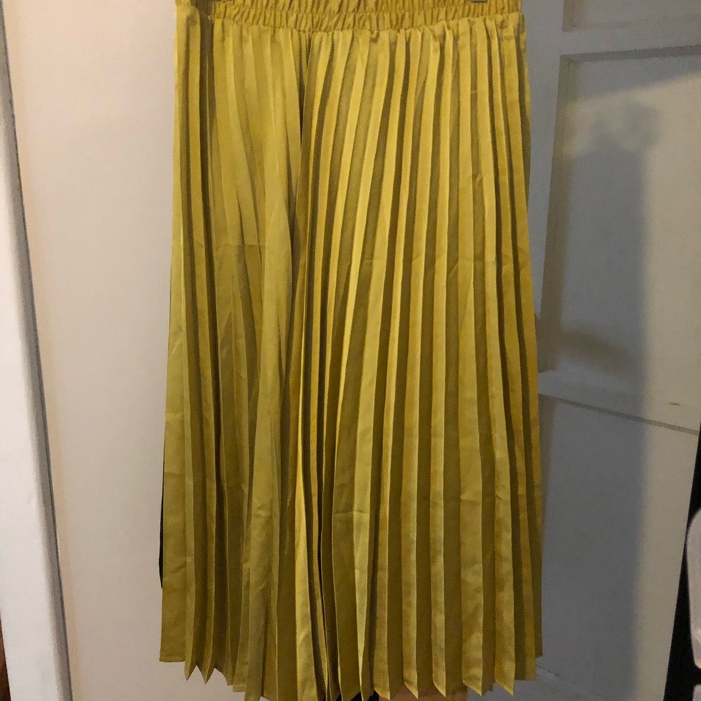 Gold Pleaded Skirt